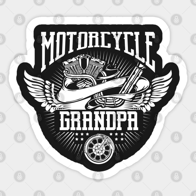 Motorcycle Grandpa Biker Sticker by RadStar